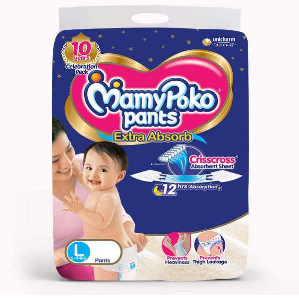 Buy MamyPoko Pants Standard Diapers, Large (L), 14 Count, 9-14 kg Online at  Low Prices in India - Amazon.in