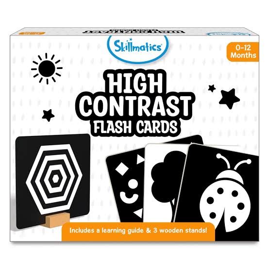 High Contrast Baby Visual Stimulation Cards – 60 Picture Set for ...